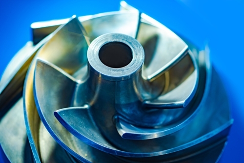 1524800861 Close up of aluminum impeller turbine