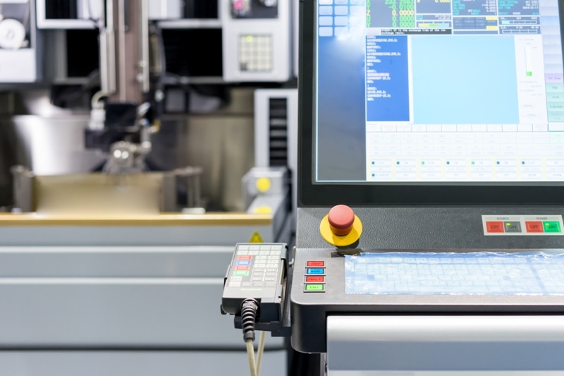 769618765 Electrical discharge machine spark eroding with water process machine die mold in workshop